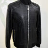 Crocodile Embossed Leather Bomber With Python Skin