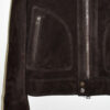 Bitter Brown Suede Cafe Racer Jacket