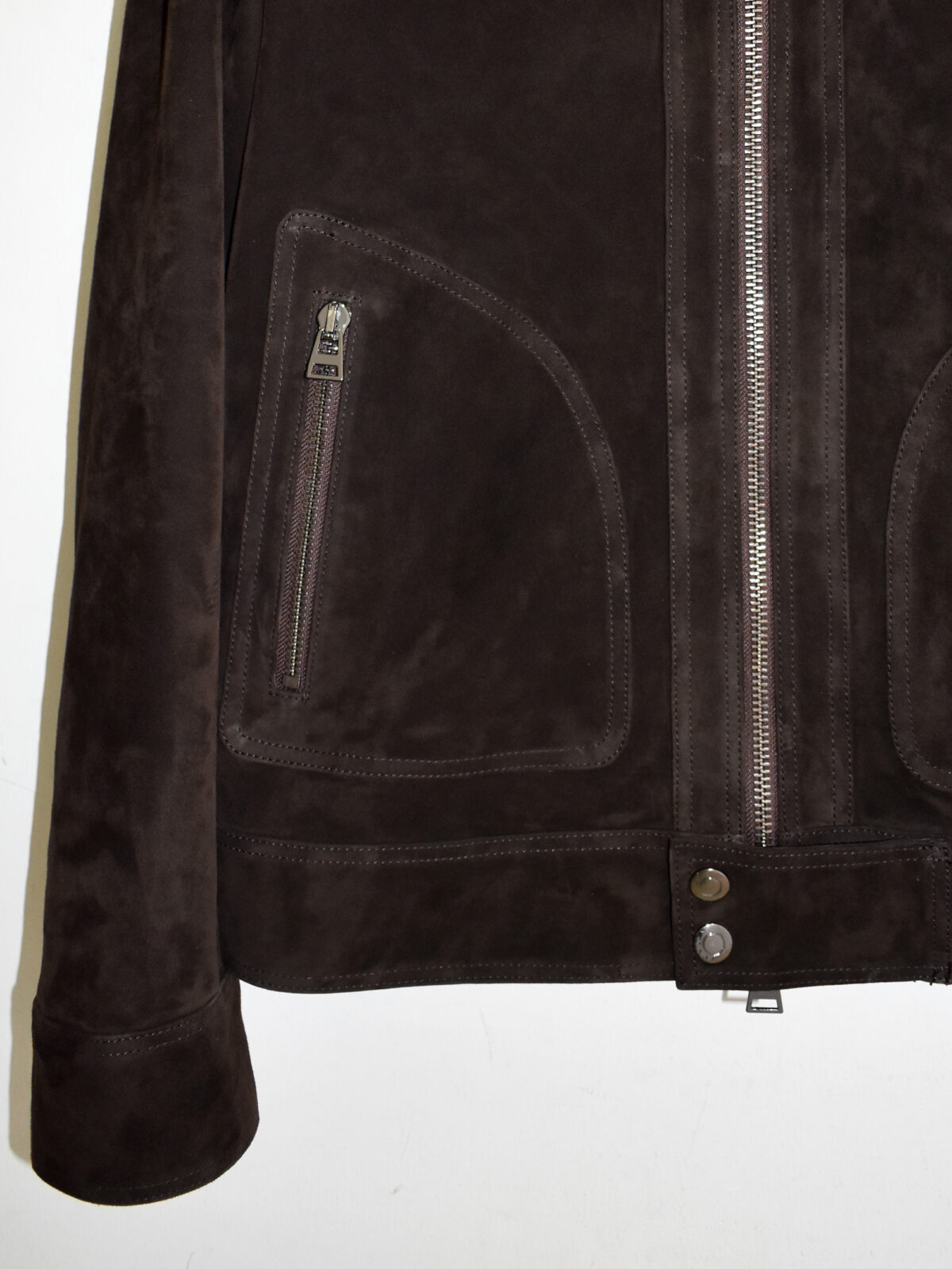 Bitter Brown Suede Cafe Racer Jacket