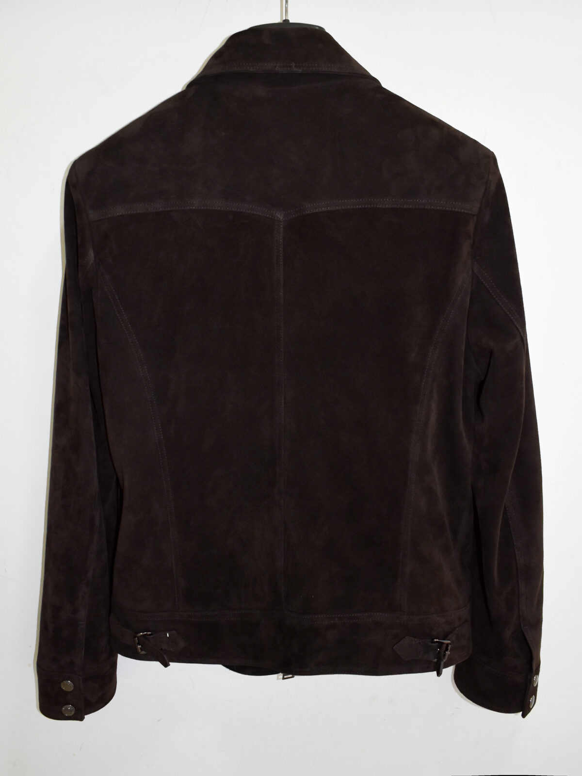 Bitter Brown Suede Cafe Racer Jacket