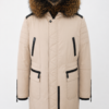 Parka with Detachable Raccoon Fur Trim