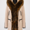 Parka with Detachable Raccoon Fur Trim
