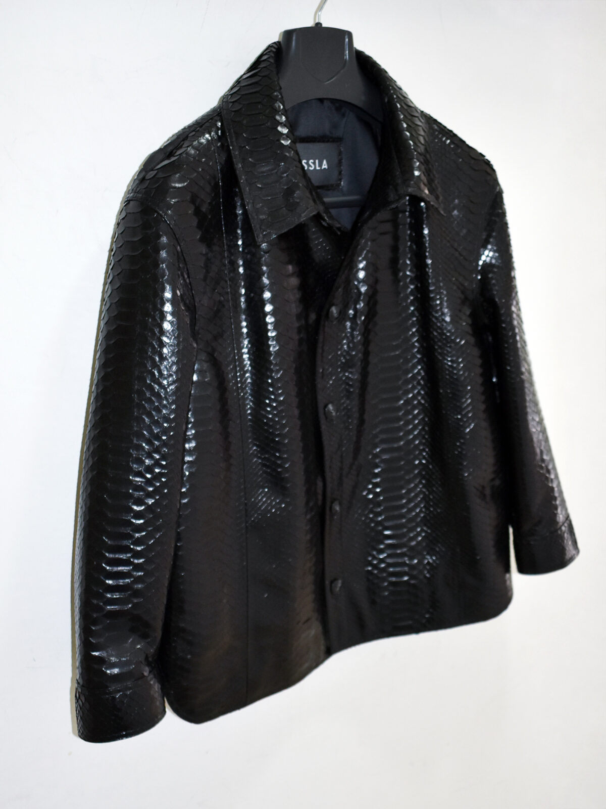 Oversized Python Leather Overshirt