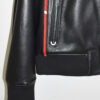 The Monaco Sport-Piped Leather Bomber Jacket