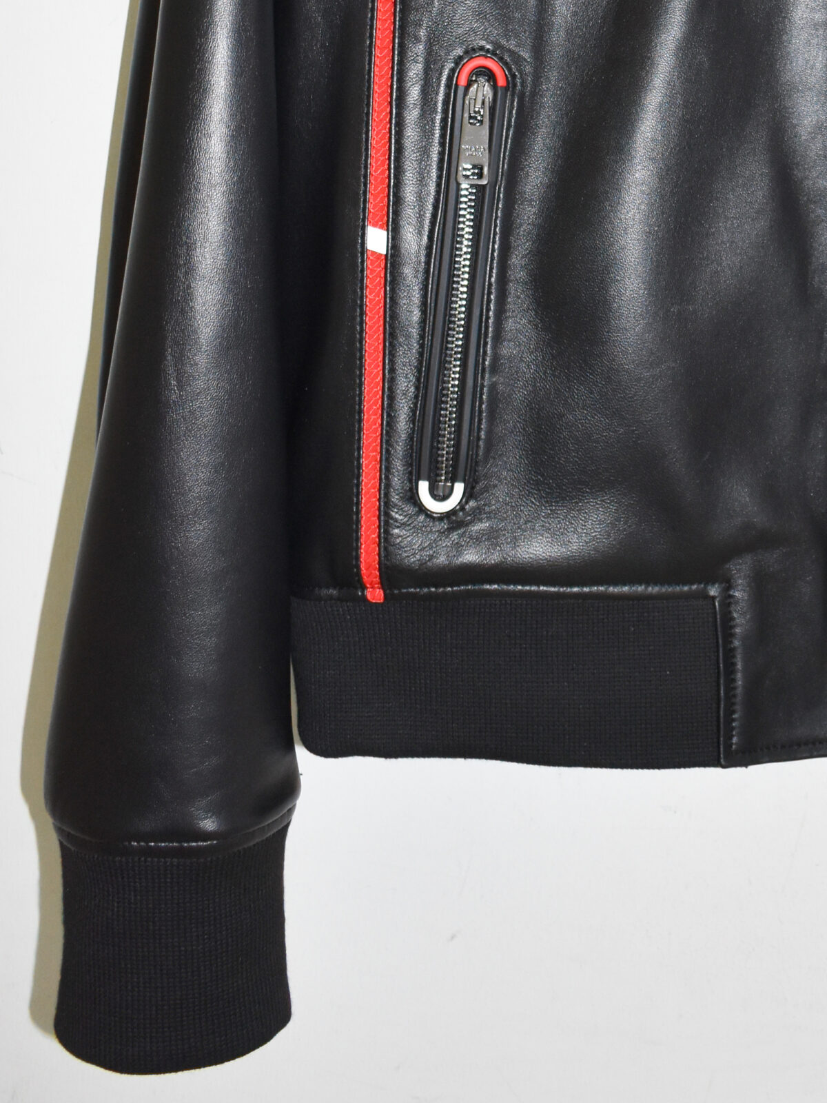 The Monaco Sport-Piped Leather Bomber Jacket