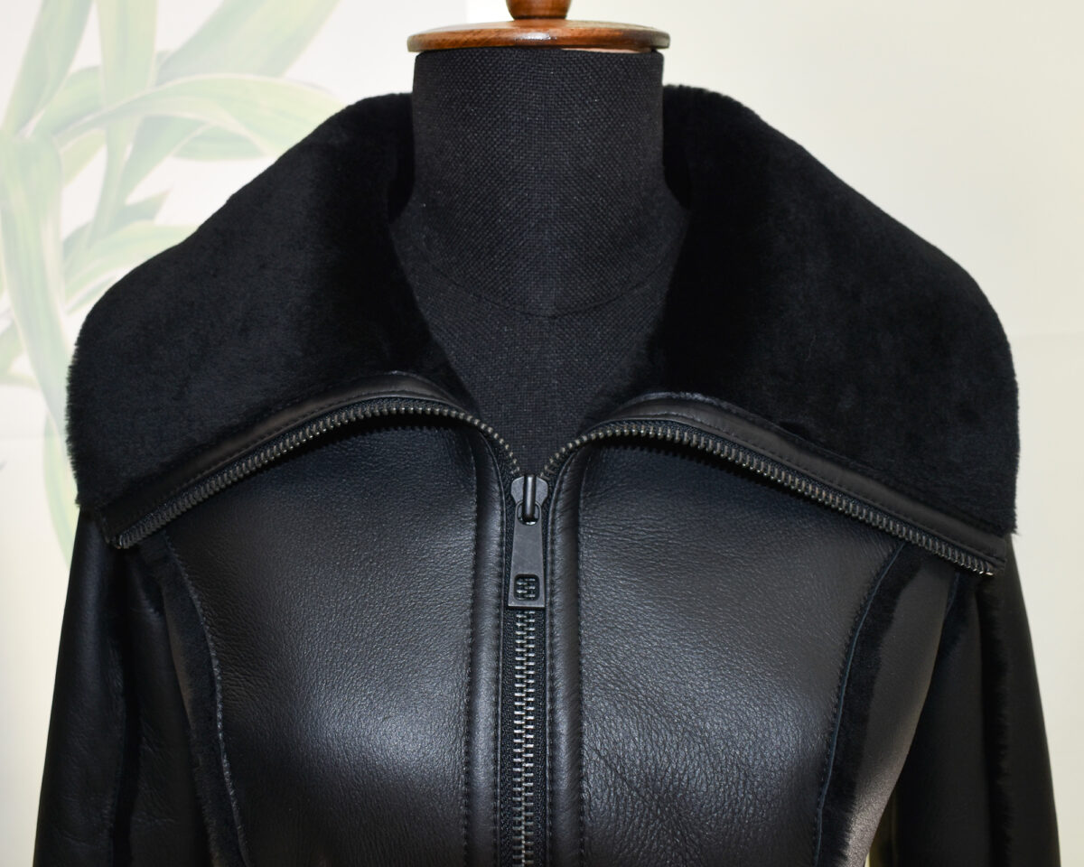 Cropped Shearling Fur Jacket
