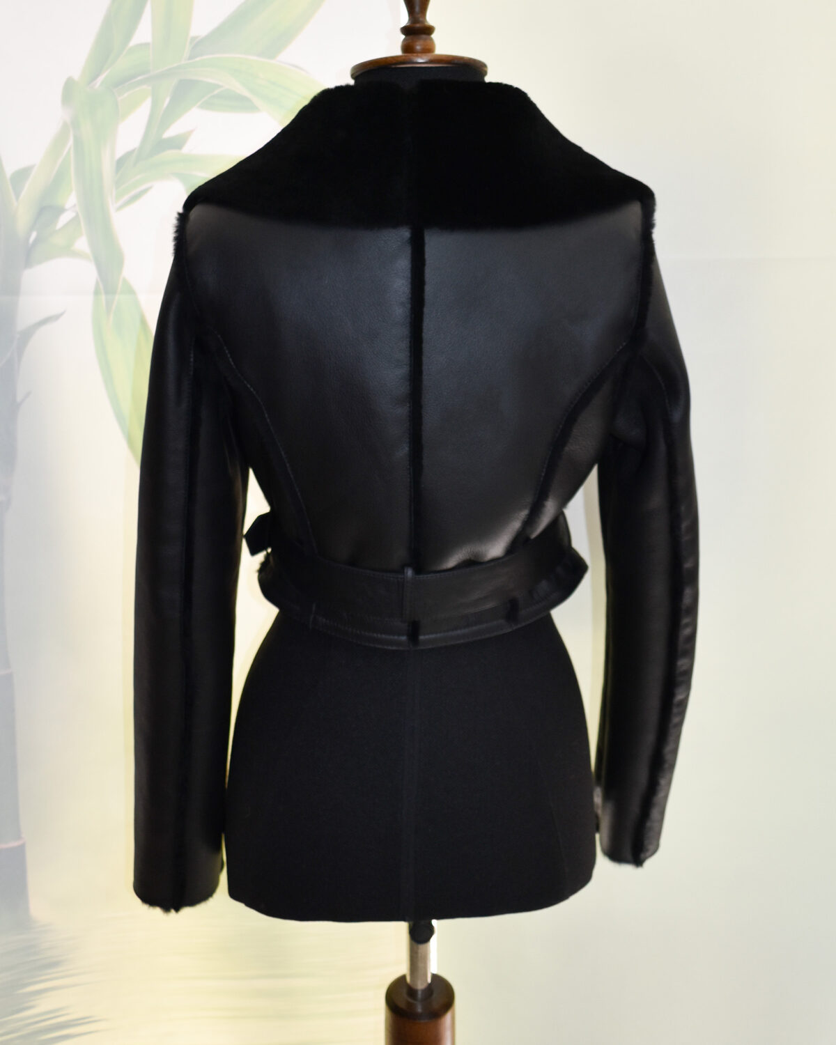 Cropped Shearling Fur Jacket