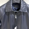Intrecciato Collar Oversized Leather Bomber