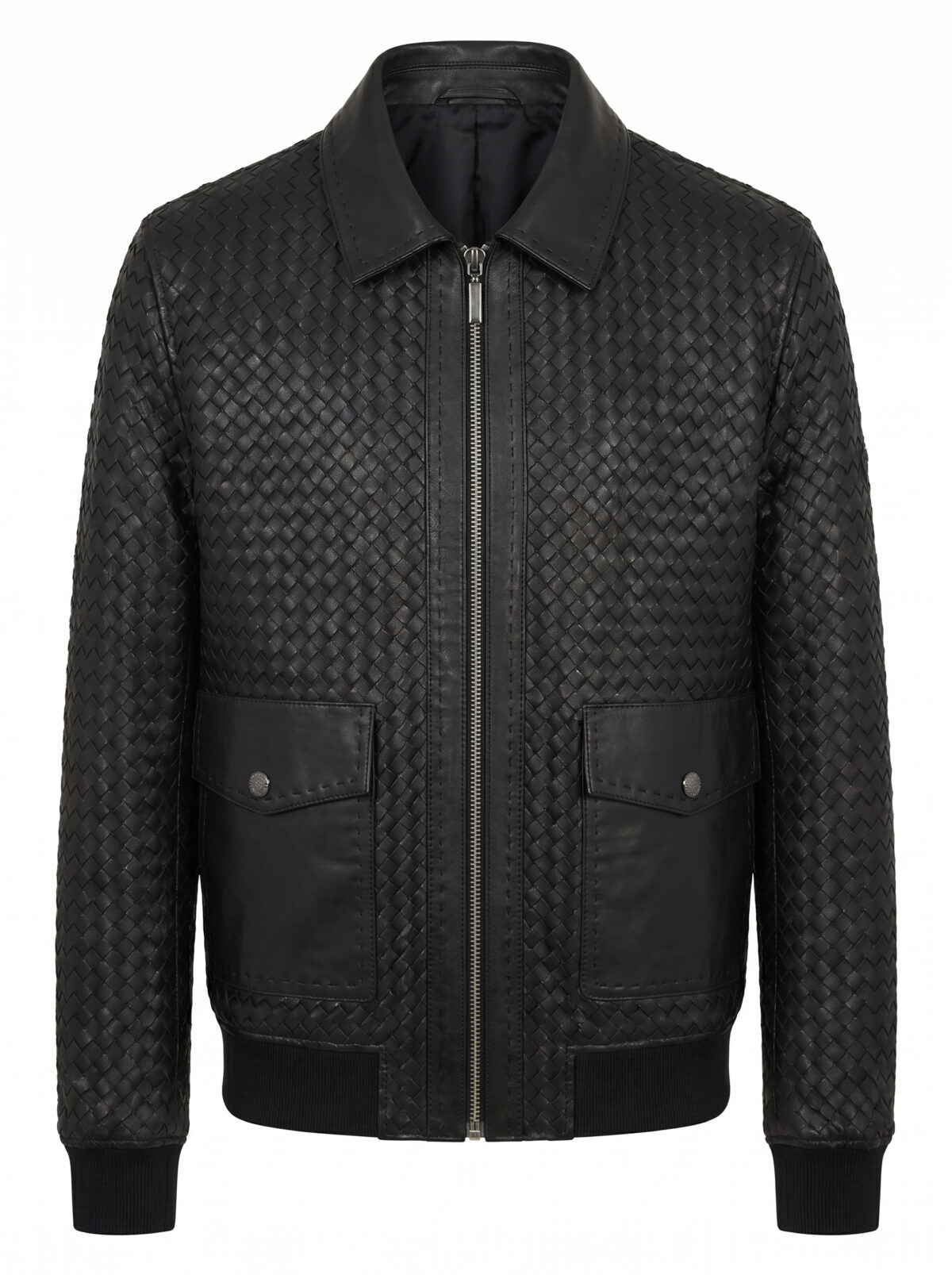 485 The Intrecciato Woven Cargo Bomber