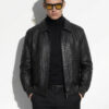 Fine Intrecciato Lambskin Bomber Jacket