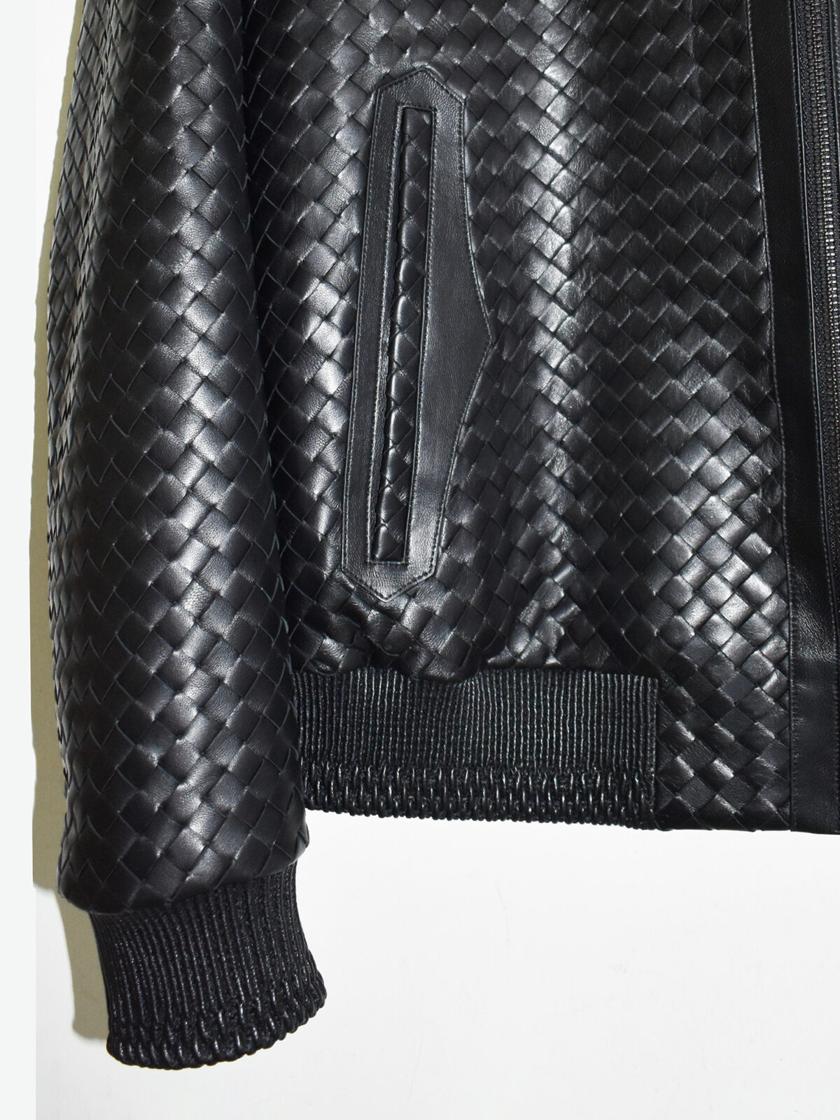 Fine Intrecciato Lambskin Bomber Jacket
