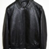 Fine Intrecciato Lambskin Bomber Jacket