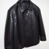 Intrecciato Hand-Woven Leather Overshirt