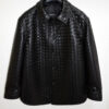 Intrecciato Hand-Woven Leather Overshirt