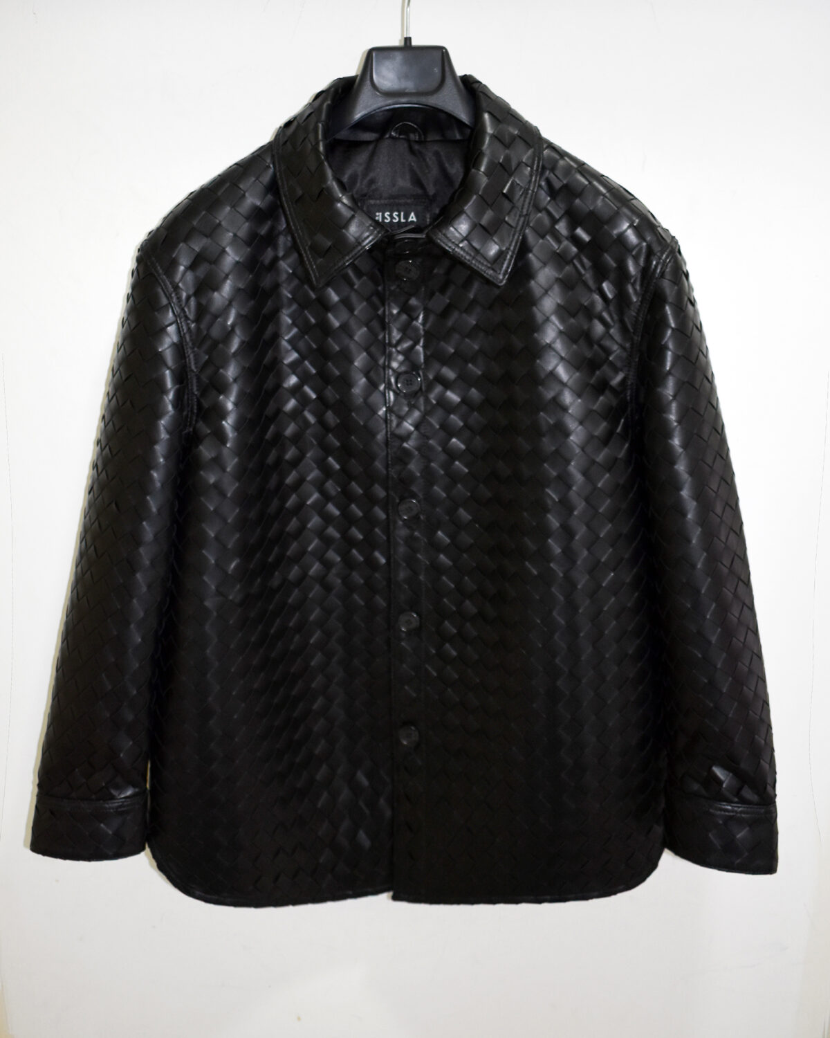 Intrecciato Hand-Woven Leather Overshirt