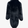 Black Fox Fur Coat With Wide Collar