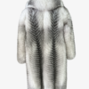 Arctic Marble Fox Fur Coat With Wide Collar