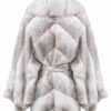 Fox Fur Trim Oversized Poncho