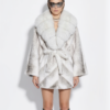 Fox Fur Trim Oversized Poncho