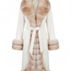 Fox Fur Trim Long Coat