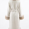 Fox Fur Trim Long Coat
