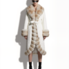 Fox Fur Trim Long Coat