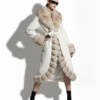 Fox Fur Trim Long Coat
