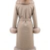 Fox Fur Trim Alpaca Wool Coat