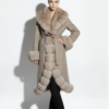 Fox Fur Trim Alpaca Wool Coat