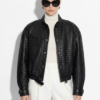 Oversized Hand-Woven Intrecciato Leather Jacket
