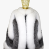 Graphic Two-Tone Fox Fur Jacket