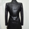 Python Leather Asymmetric Coat