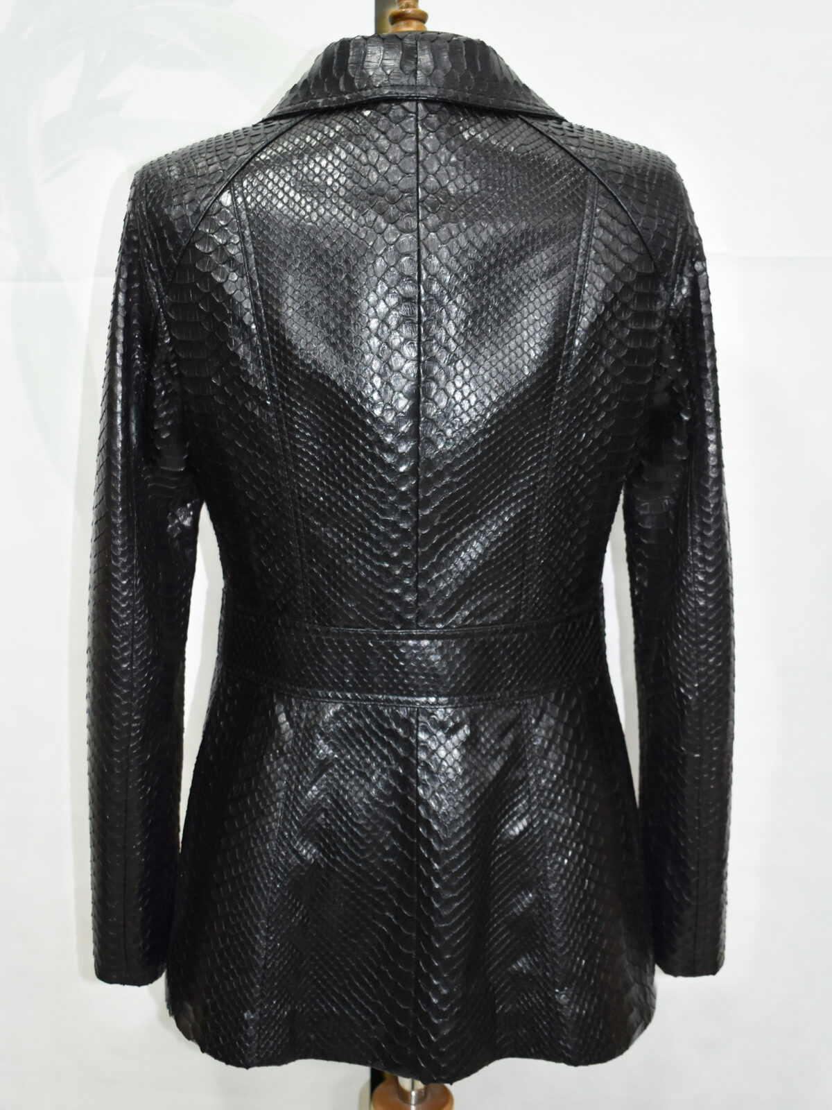 DSC_0625 Black Python Skin Zip Coat