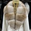 Fox Fur Trim Long Coat