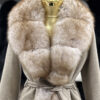 Fox Fur Trim Alpaca Wool Coat