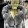 Fox Fur Trim Oversized Hooded Jacket