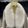 Fox Fur Trim Alpaca Wrap Coat