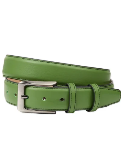 Kelly Green Leather Belt