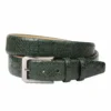 Forest Green Python-Embossed Leather Belt 4 Forest Green Python-Embossed Leather Belt