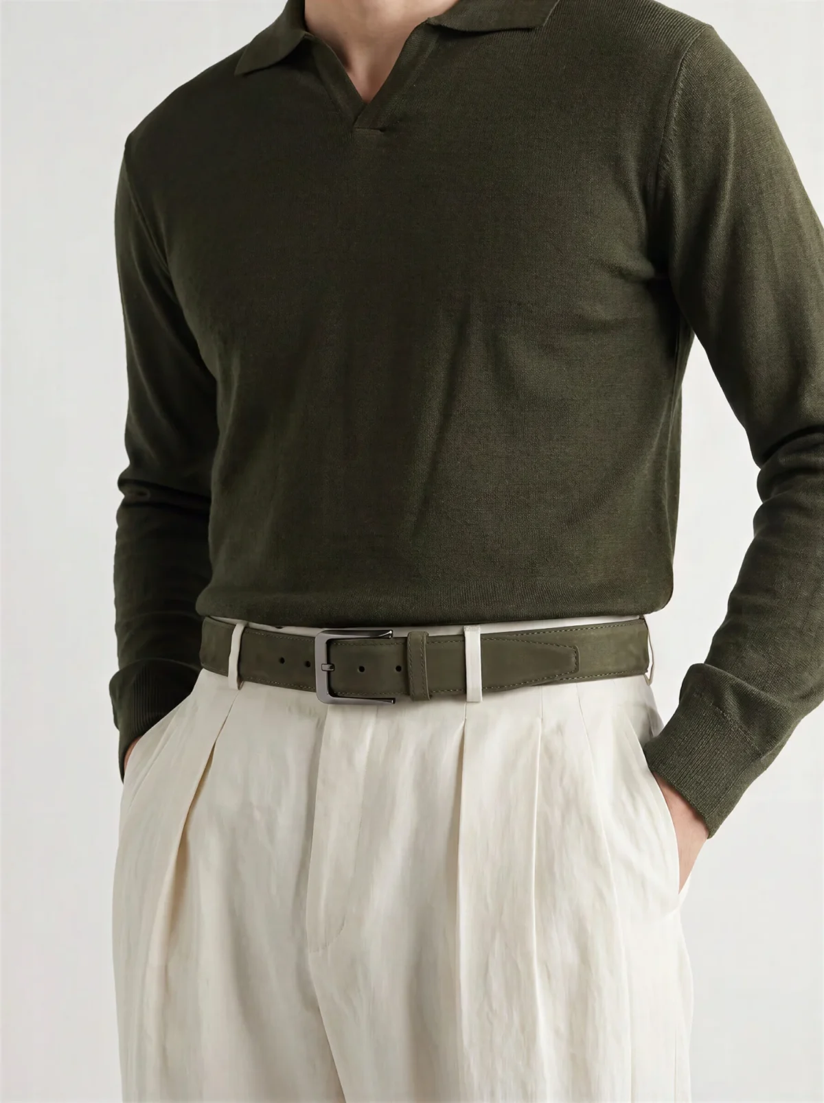 The Khaki Nubuck Belt